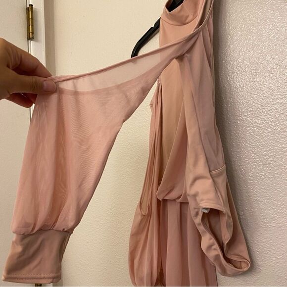 WEISSMAN Balera Dance Costume pink poet BLOUSON SLEEVE LEOTARD MT11546 child LC - Picture 5 of 11